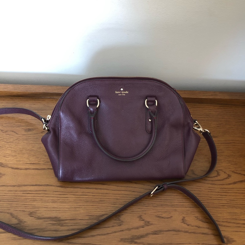 Kate Spade Plum Leather Satchel